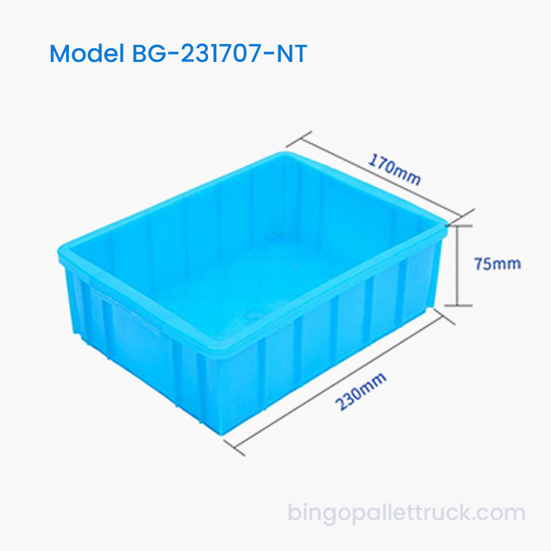 Nestbare 2-Liter-HDPE-Kunststoff-Tragebox für kleine Maschinenteile