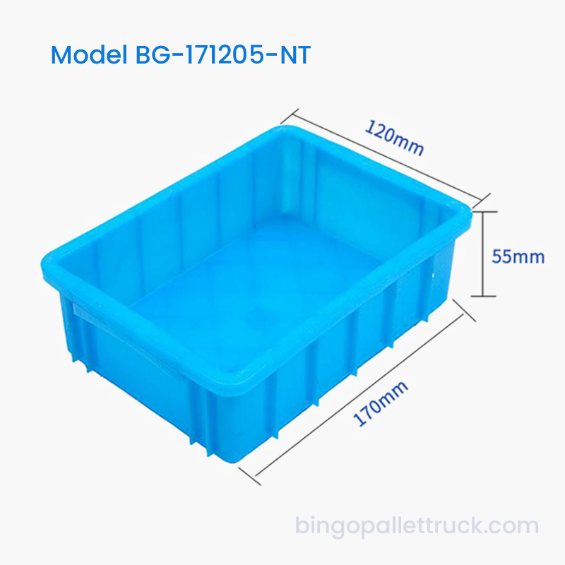 Nestbare 0,8-l-HDPE-Kunststoff-Tragebox für kleine Schrauben und Befestigungselemente
