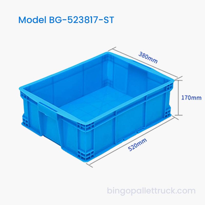 Stapelbare 26-Liter-HDPE-Kunststoff-Tragebox für Hardware und Verbindungselemente