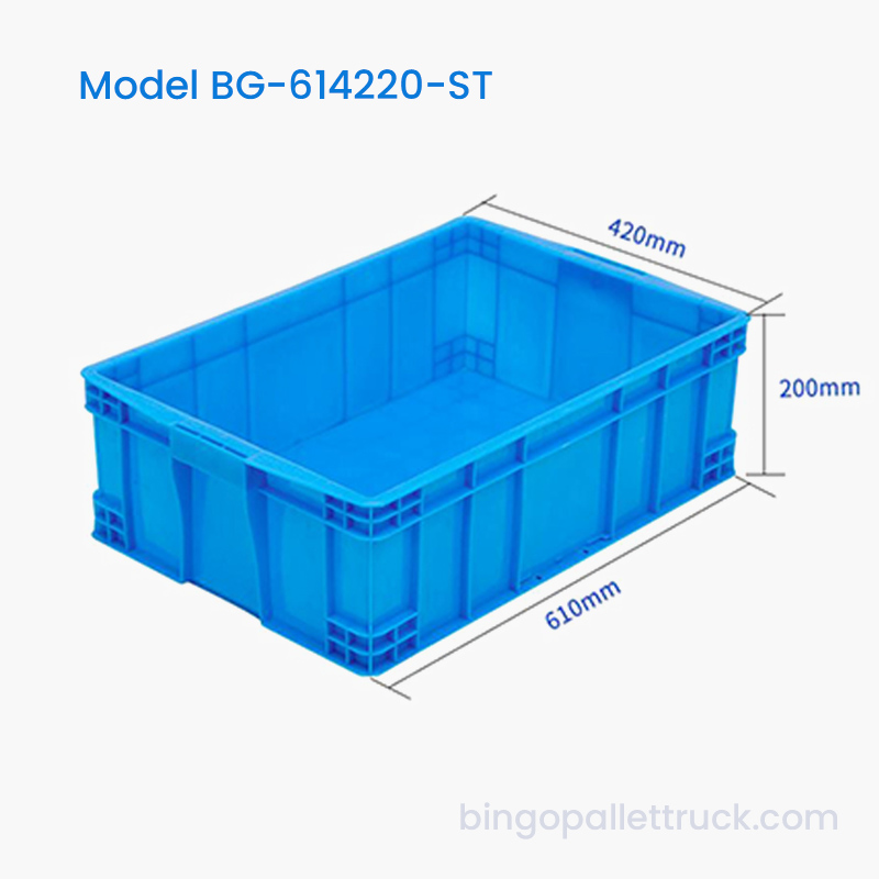 42L stapelbare HDPE-Kunststoff-Tragebox für industrielle Verbindungselemente