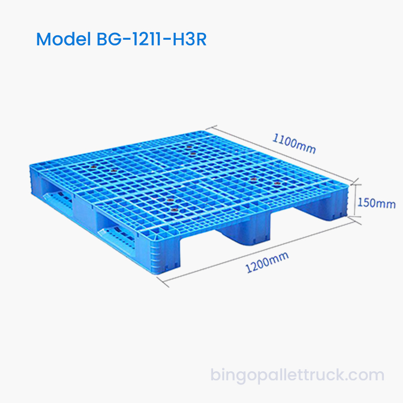 Kunststoffpalette aus lebensmittelechtem HDPE (1200 x 1100 mm) für die Handhabung trockener Güter