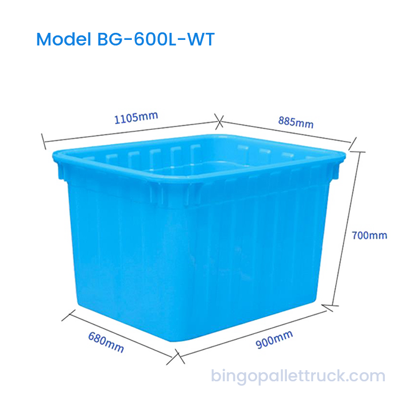 600L Hochleistungs-Wassertank mit großem Fassungsvermögen für Aquakultur und Fischzucht